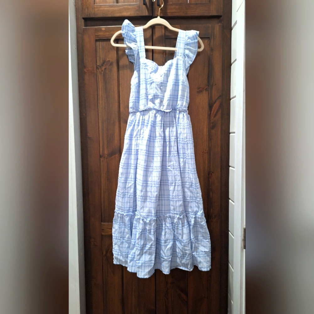 Light Blue Plaid Sundress
